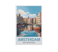 Amsterdam Netherlands,Jigsaws Puzzles 1000 Pieces Classic Jigsaws Educational Games Toys,Best Gift for Adults and Kids(75x50cm)-I13
