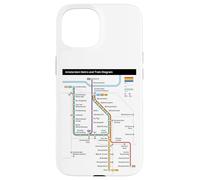 Amsterdam Netherlands Metro Suburban Railway - Route Map Case for iPhone 15