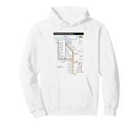 Amsterdam Netherlands Metro Suburban Railway - Route Map Pullover Hoodie