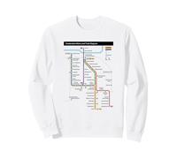 Amsterdam Netherlands Metro Suburban Railway - Route Map Sweatshirt