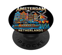 Amsterdam Netherlands Travel Souvenir City Gift PopSockets Adhesive PopGrip
