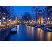 Amsterdam Night, 2000 Piece Jigsaw Puzzle, Beautifully Illustrated Jigsaw Puzzle, Artwork Puzzle, Fun Indoor Activity, Large Jigsaw Puzzle Stress70x100cm