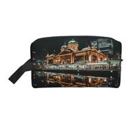 Amsterdam Night View Print Storage Bag，Zippered Storage Bags Travel Accessories Essential Toiletries Purse Pouch