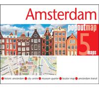 Amsterdam PopOut Map - pocket size, pop up map of Amsterdam city centre : Includes transport map