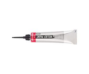 Amsterdam Relief Paint - Silver 800-20 ml Tube - Opaque & Lightfast - 3D Effect & Odorless - Water-Based & Permanent - For Various Surfaces