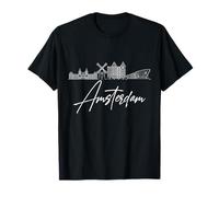 Amsterdam Skyline Souvenir Capital City Trip Netherlands T-Shirt