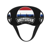 Amsterdam Skyline with Dutch Sleep Mask 100% Light Blocking Eye Mask for Sleeping, Sleep Mask for Unisex for Travel/Nap