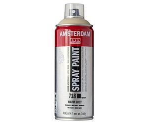 Amsterdam Spray Paint - 400 ml Warm Grey 718 - Water-Based Low-Odor Solvent-Free - High Lightfastness - Suitable for Canvas Paper Wood - Ideal for Studio Use