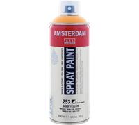 Amsterdam Spray Paint - Gold Yellow 253-400 ml - Semi-Opaque - Lightfast - Water-Based - Low Odor - Solvent-Free - Versatile Applications - European Made