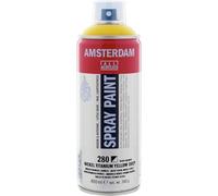 Amsterdam Spray Paint - Nickel Titanium Yellow Deep 280-400 ml - Semi-Opaque - Water-Based & Solvent-Free - High Lightfastness - Ideal for Studio - Adheres to Various Surfaces