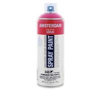 Amsterdam Spray Paint - Permanent Red Purple 348-400 ml Water-Based Semi-Opaque - High-Quality Lightfast Pigments - Low-Odor & Solvent-Free - Ideal for Studio Use & Various Surfaces