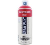 Amsterdam Spray Paint - Transparent Red Medium 317-400 ml - Water-Based, Lightfast Pigment, Low Odor, Solvent-Free - Perfect for Studio Use & Creative Techniques