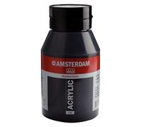 Amsterdam Standard Series Acrylic Oxide Black Acrylic Paint 735, 1000 ml, Semi-Opaque, High Lightfastness, Medium Viscosity