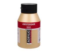 Amsterdam Standard Series Acrylic Paint Jar 1000 ml - Light Gold 802 Semi-Opaque High Lightfastness Medium Viscosity Satin Finish Durable 100% acrylic resin