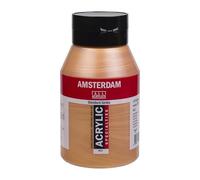 Amsterdam Standard Series Acrylic Paint Jar - Deep Gold 803-1000 ml - Semi-Opaque, Lightfast, Versatile Medium Viscosity, Satin Finish