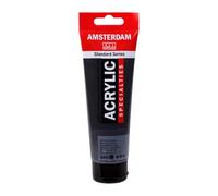 Amsterdam Standard Series Acrylic Paint Metallic Black 850, 120 ml, Opaque Lightfast, Satin Finish, Versatile High-Quality Pigments