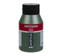 Amsterdam Standard Series Acrylic Paint - Olive Green Deep 622-1000 ml Jar - Lightfast & Durable - Satin Finish