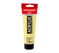 Amsterdam Standard Series Acrylic Paint Permanent Lemon Yellow Light 217 120ml - Opaque, High Lightfastness, Medium Viscosity, Smooth Satin Finish, 100% Acrylic Resin, Durable, Water-Based