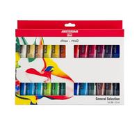 Amsterdam Standard Series Acrylic Paint Set for Beginners | Color Mixing Set (24 x 20 ml Tubes) | Basic Color Selection