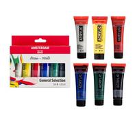 Royal Talens Amsterdam Acrylic Paint Set – Amsterdam Standard – Color Mixing – Beginner – 6×20ml