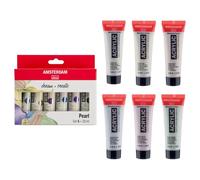 Royal Talens Amsterdam – Acrylic Paint Set, Standard Series – Pearl Set (6x20 ml, Pearlescent)