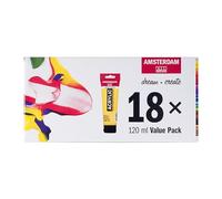 Amsterdam Standard Series Acrylic Paint | Value Pack with 18 Colors (120 ml) | Basic Color Selection | Artist Paint