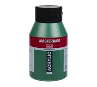 Amsterdam Standard Series Acrylic - Permanent Green Deep 619-1000 ml Jar - Water-Based, Lightfast, Satin Finish, Durable & Flexible Paint Film - Made in Netherlands