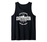 Amsterdam Travel Skyline Netherlands Flag Tank Top
