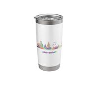 Amsterdamer Skyline Colorful Cityscape Amsterdam Stainless Steel Insulated Tumbler