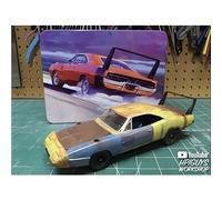 AMT 1232 1969 Dodge Charger Daytona Car USPS Stamp Tin 1:25 Model Kit