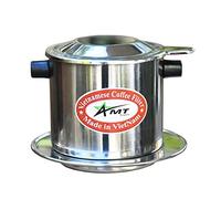 AMT 13 OZ Vietnamese Coffee Maker Filter, 2-3 Servings Phin, Screw Down Coffee Dripper for Vietnamese Style at Home Office (13 OZ - Cork)