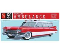 AMT 1395 1/25 1959 Cadillac Ambulance w/Gurney Plastic Model Kit