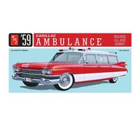 AMT 1395 1959 Cadillac Ambulance w/ Gurney 1:25 Model Kit
