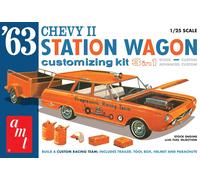 AMT 1963 Chevy II Station Wagon w/Trailer 1:25 Scale Model Kit
