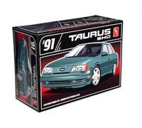 AMT 1991 Ford Taurus SHO Model Kit - 1:25 Scale Plastic Car Model, Skill Level 2, 80 Parts, Detailed Engine, Decals & Chrome Parts (Paint & Glue Required)