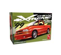 AMT 1999 Chevy S-10 Xtreme Pickup 1:25 Scale Model Kit - New Tooling Grille Parts, 119 Pieces, 4.3L V6 Vortec Engine, Goodyear Tires, Full-Color Decals - Skill Level 2 - Paint & Glue Required