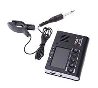 AMT-560 Electric Tuner Metronome with Built-in Mic and Pickup Cable 6 3mm for Guitar Chromatic Bass Violin Ukulele Universal Portable Auto Power Off LCD Display