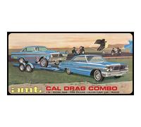 AMT Cal Drag Combo 1964 Galaxie, AWB Falcon & Trailer 1:25 Scale Model Kit