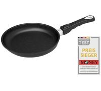 AMT Flat Induction Pan 24 cm - Removable Handle - Cast Aluminium Pan with Coating