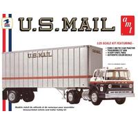 AMT Ford C-900 Tilt-Cab Tractor with USPS Trailer 1:25 1326 Plastic Model Kit