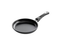 AMT Gastroguss AMZN-424-Z20B Swivel Pan, Diameter 24 cm, Height 4 cm, Removable Handle, Cast Aluminium (Aluminium), Lotan® Non-Stick Coating for Fat-Free Roasting