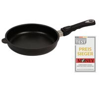 AMT Gastroguss Lotan® AMZN-I-524-Z20B Frying Pan 24 cm Diameter 5 cm High Removable Handle Suitable for Induction Cookers Non-Stick Coating Cast Aluminium