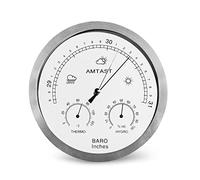 AMTAST 8.2" Diameter Dial Weather Station 3 in 1 Weather Station Combination Barometer Thermometer and Hygrometer Mechanical Barometer for Home Wall, Fishing Boat, Baby Room, Office