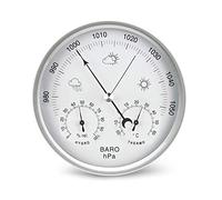 AMTAST Dial Type Barometer Thermometer Hygrometer 3 in 1 Multifunction 132mm Diameter Dial Barometric Pressure Temperature Humidity Weather Station for Indoor and Outdoor Use (AW007 Metric System)