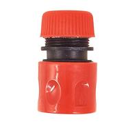 Amtech 1/2" Hose Connector with Shut Off Valve, Durable Plastic Build, for Controlling Water Flow in Garden Hoses.