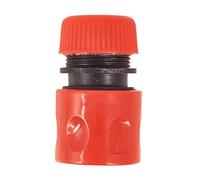 Amtech 1/2" Hose Connector with Shut Off Valve, Durable Plastic Build, for Controlling Water Flow in Garden Hoses.