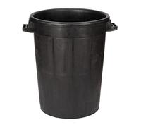Amtech 100L Heavy-Duty Black Bin, Durable Impact-Resistant Construction, Crush-Resistant and Fully Recyclable for Industrial and Outdoor Use.