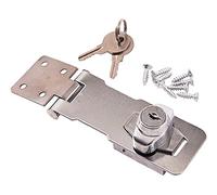 Amtech 100mm Self Locking Hasp, Zinc Alloy and Steel Build, Reliable Locking for Display Cabinets and Storage Units.