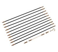 Amtech 10pc 330mm Cable Access Kit, Compact Rods with Hook and Ring Ends, for Wiring in Tight and Confined Spaces.