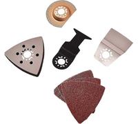 Amtech 13Pc Multi Tool Accessory Set Cutting Scraping Grinding And Sanding Rasp Bi-Metal Blade 60 80 120 Grit Discs